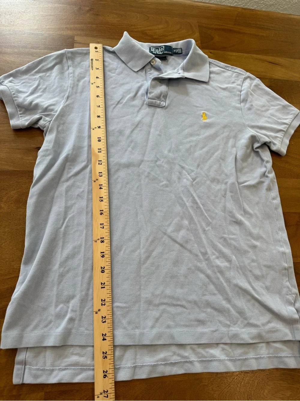 Ralph Lauren Light Blue Polo Shirt with Yellow Pony